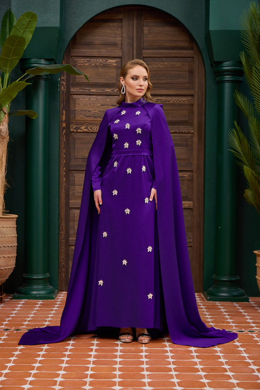 Stoned Cape Dress